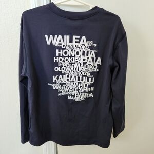 James Perse Boys Rash Guard Top 6-7 40 UPF Hawaii Long Sleeve Navy Swim Beach